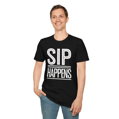 "Sip Happens" Unisex Softstyle T-Shirt