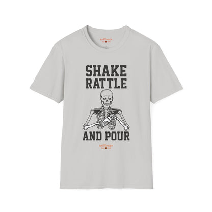 "Shake Rattle and Pour" Halloween Bartender Softstyle T-Shirt