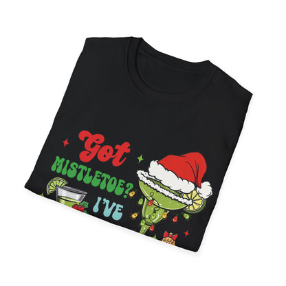 “Got Mistletoe I've got Margaritas” Unisex Softstyle T-Shirt