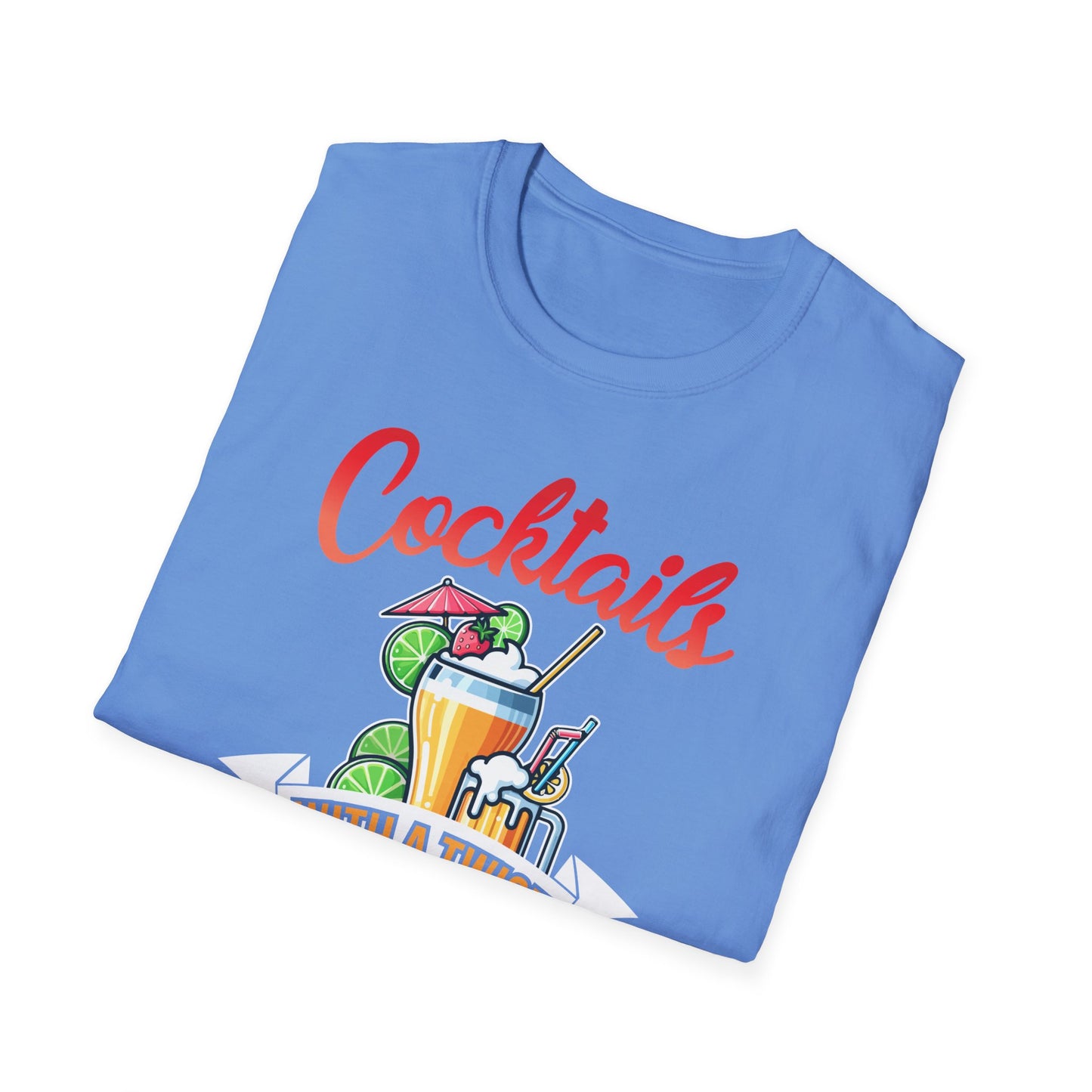 "Cocktails with a Twist of Temptation" Bartender T-shirt