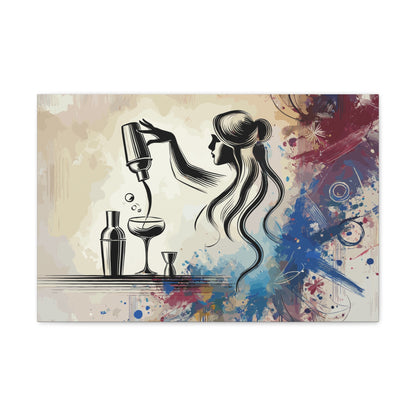 "The Art of Mixology" Bartender Canvas Art