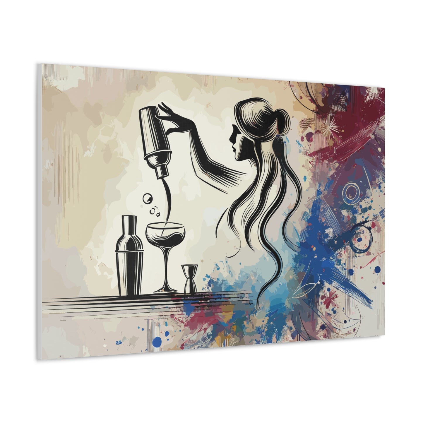 "The Art of Mixology" Bartender Canvas Art