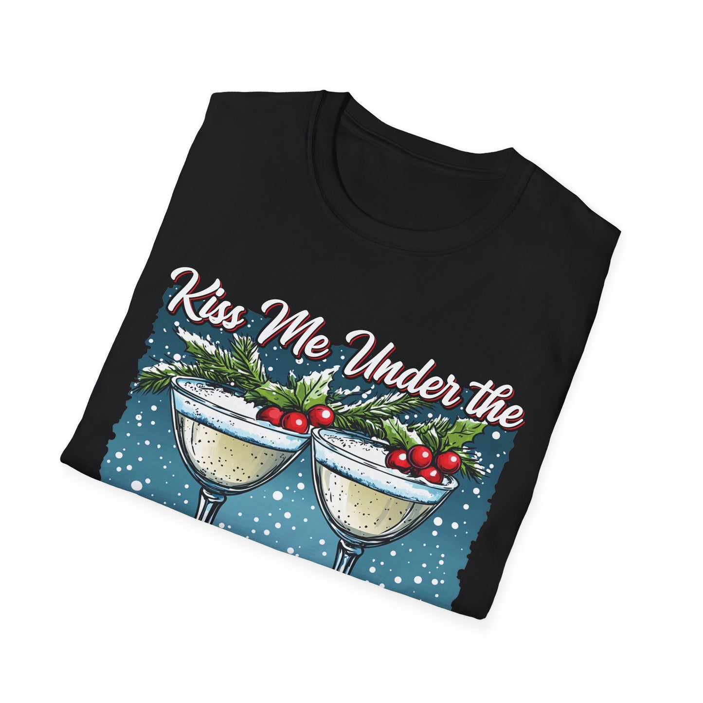 “Kiss-Me-Under-the-Mistletoe” Unisex Softstyle T-Shirt