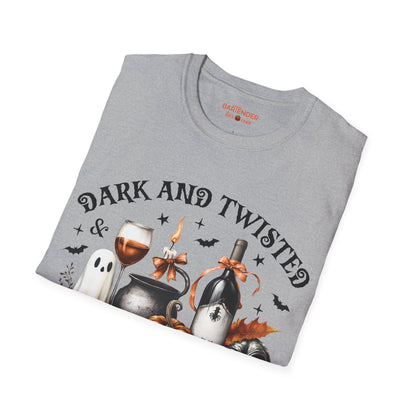 "Dark and Twisted and Everything Wicked" Halloween Bartender Softstyle T-Shirt