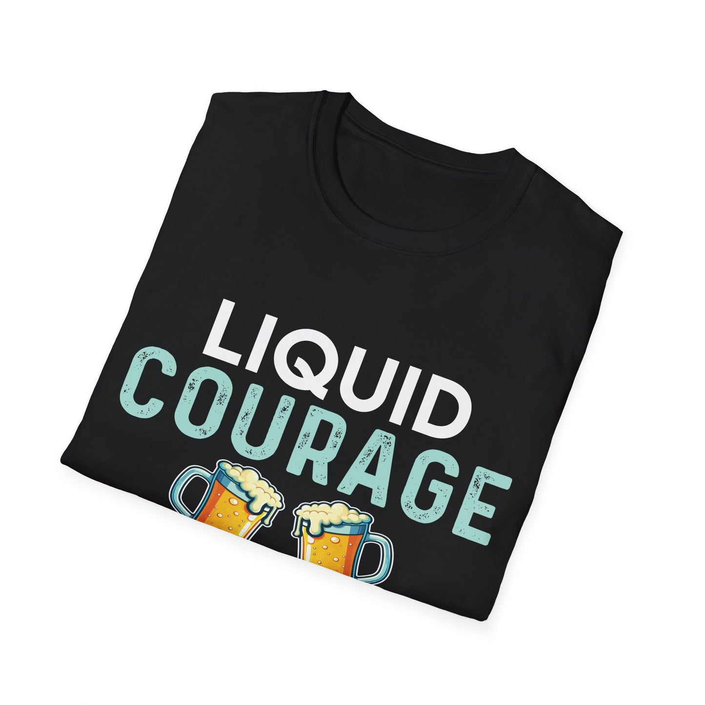 "Liquid Courage Served Here" Unisex Softstyle T-Shirt