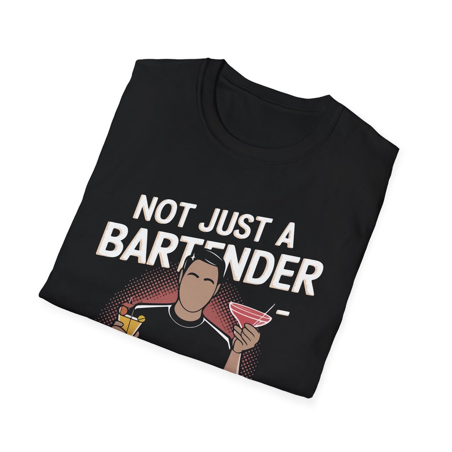 "Not Just a Bartender, A Beverage Genius" Softstyle T-Shirt