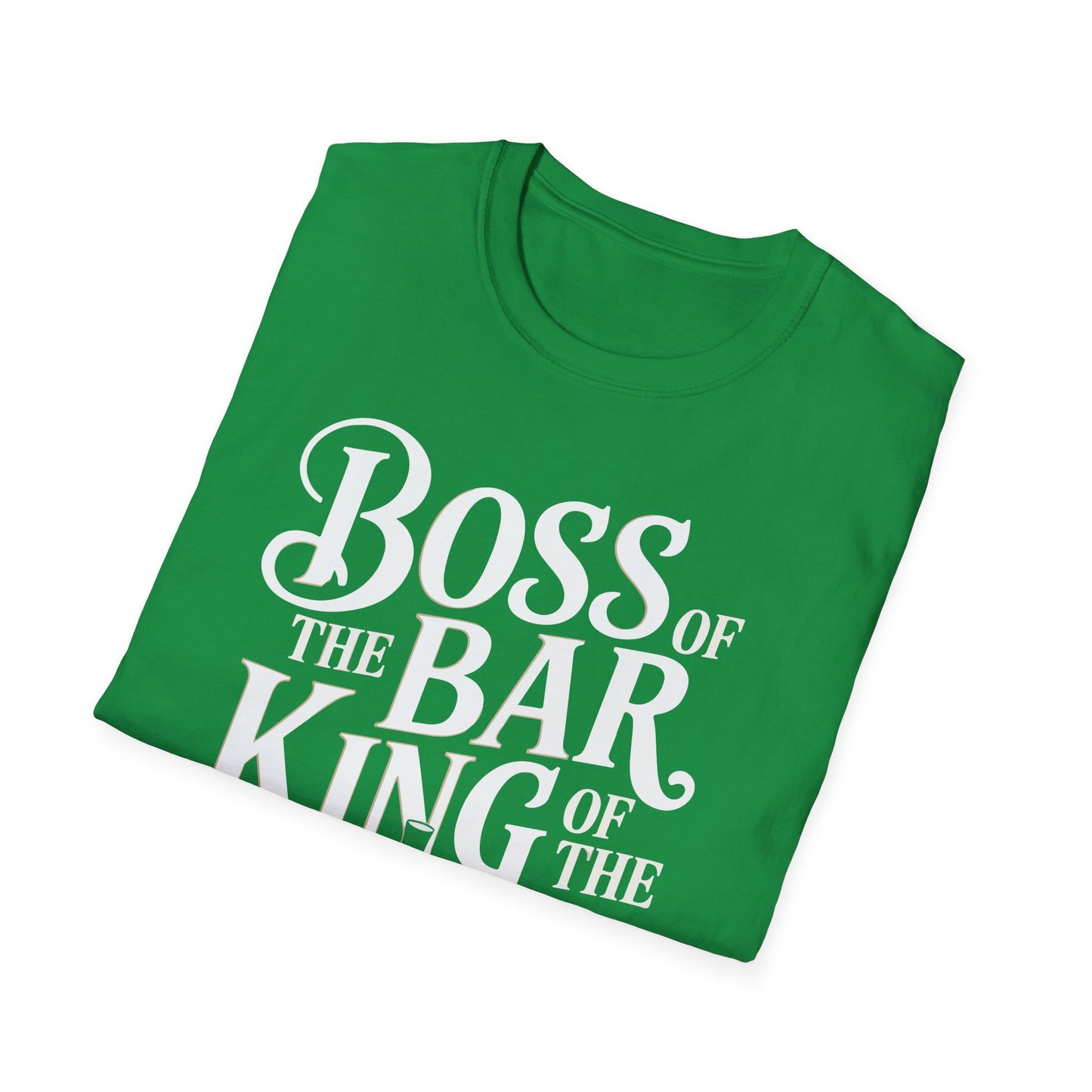 "Boss of the Bar, King of the Crowd" Men's Bartender Tee