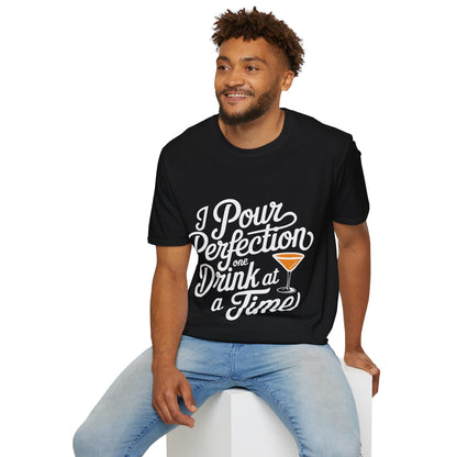 "I Pour Perfection One Drink at a Time" Softstyle T-Shirt