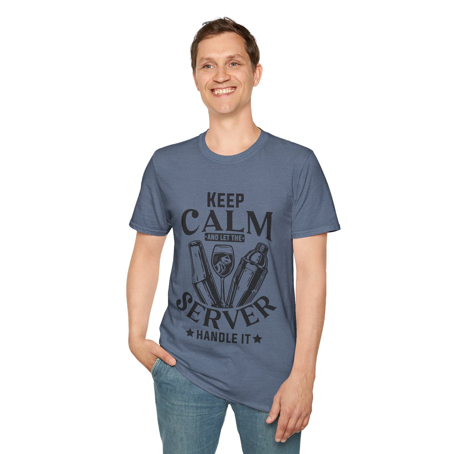 "Keep Calm and Let the Server Handle It" Unisex Softstyle T-Shirt