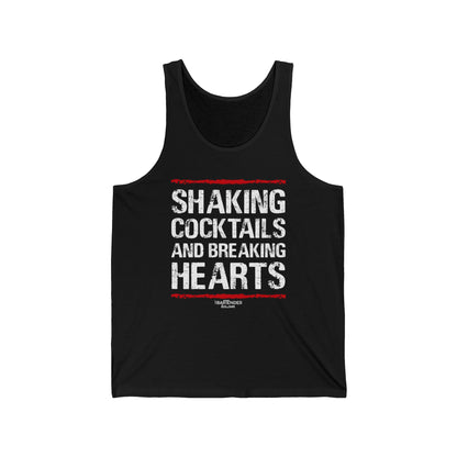 "Shaking cocktails and breaking hearts" Men’s Bartender Tank Top