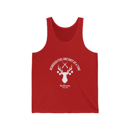 "Reindeer Fuel, One Shot at a Time" Men’s Christmas Tank Top