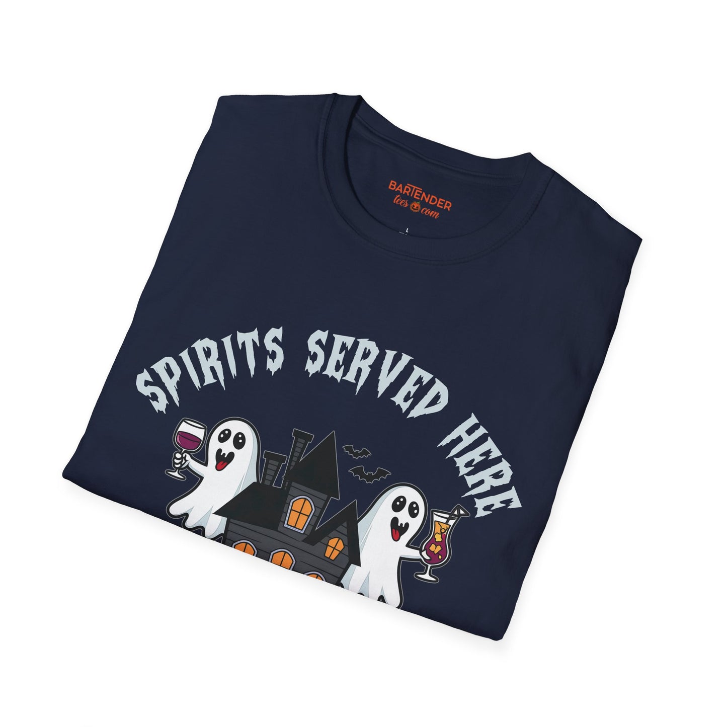 "Spirits Served Here" Halloween Bartender Softstyle T-Shirt