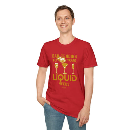 "Bar-Tending to Your Liquid Needs" Men's Bartender Tee