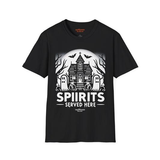 "Spirits Served Here" Halloween Bartender Softstyle T-Shirt