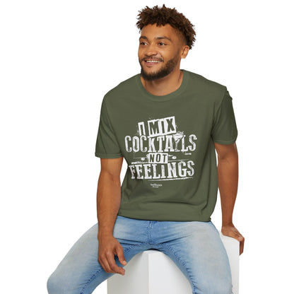 "I Mix Cocktails, Not Feelings" Bartender Tee