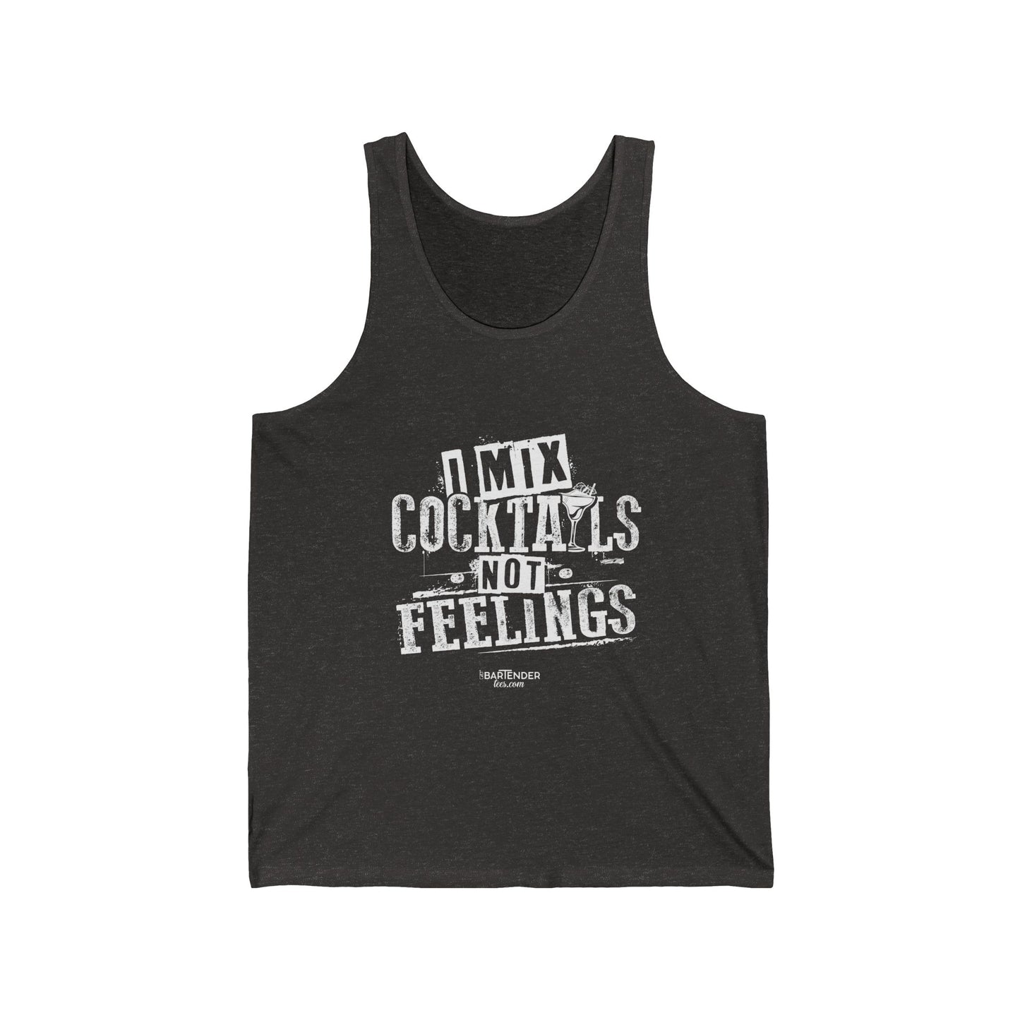 "I mix cocktails and not feelings" Men’s Bartender Tank Top