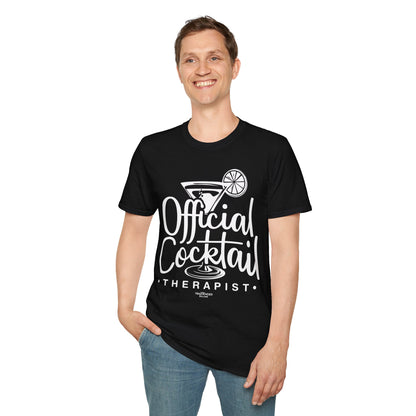 "Official Cocktail Therapist" Men's Bartender Tee