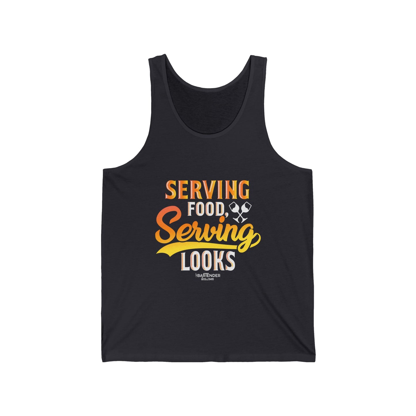 "Serving food serving looks" Men’s Bartender Tank Top