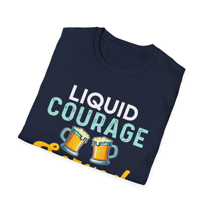 "Liquid Courage Served Here" Unisex Softstyle T-Shirt