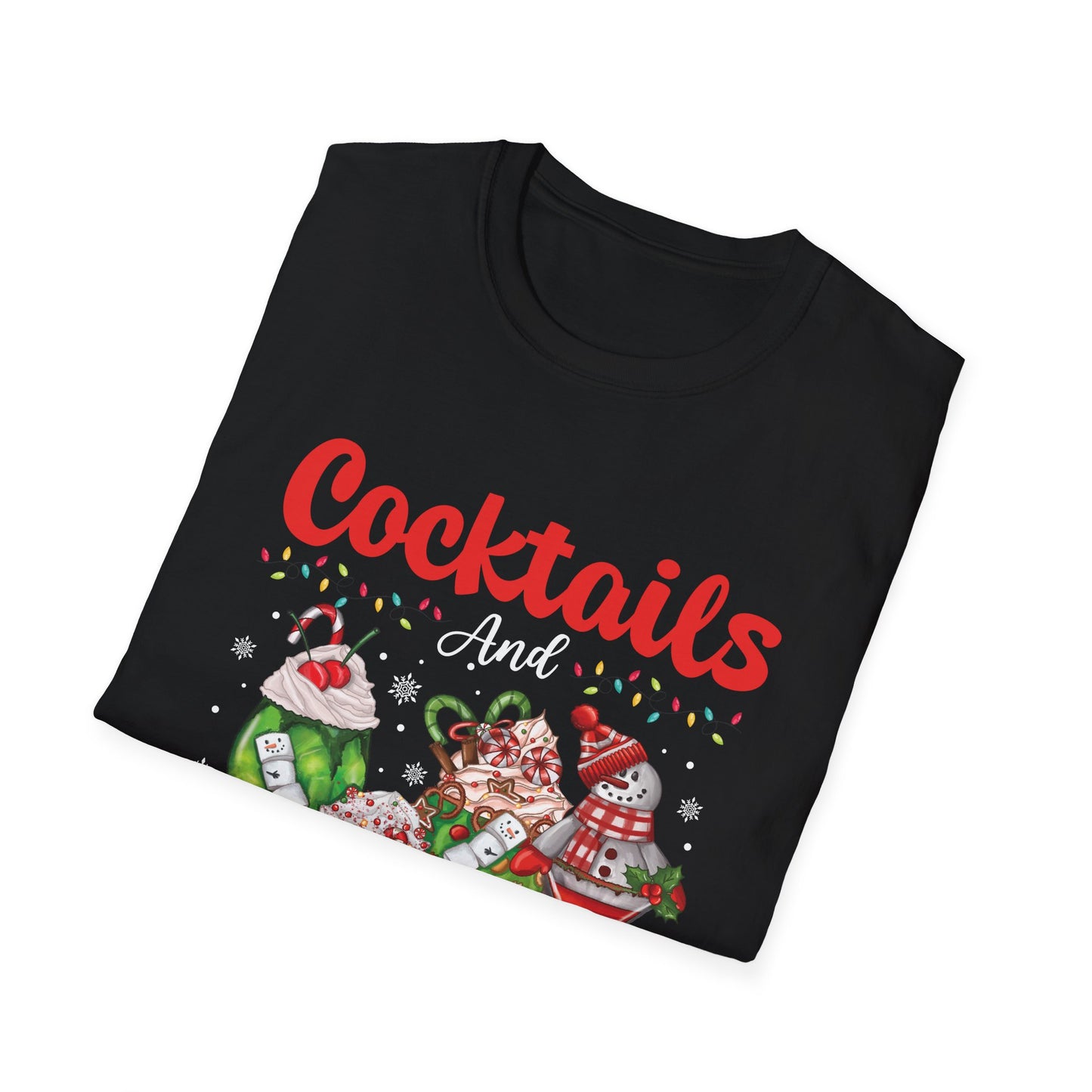 “Cocktails and Caroling” Unisex Softstyle T-Shirt