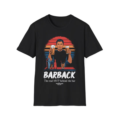 "Barback the real mvp behind the bar" Men's Bartender Softstyle T-Shirt