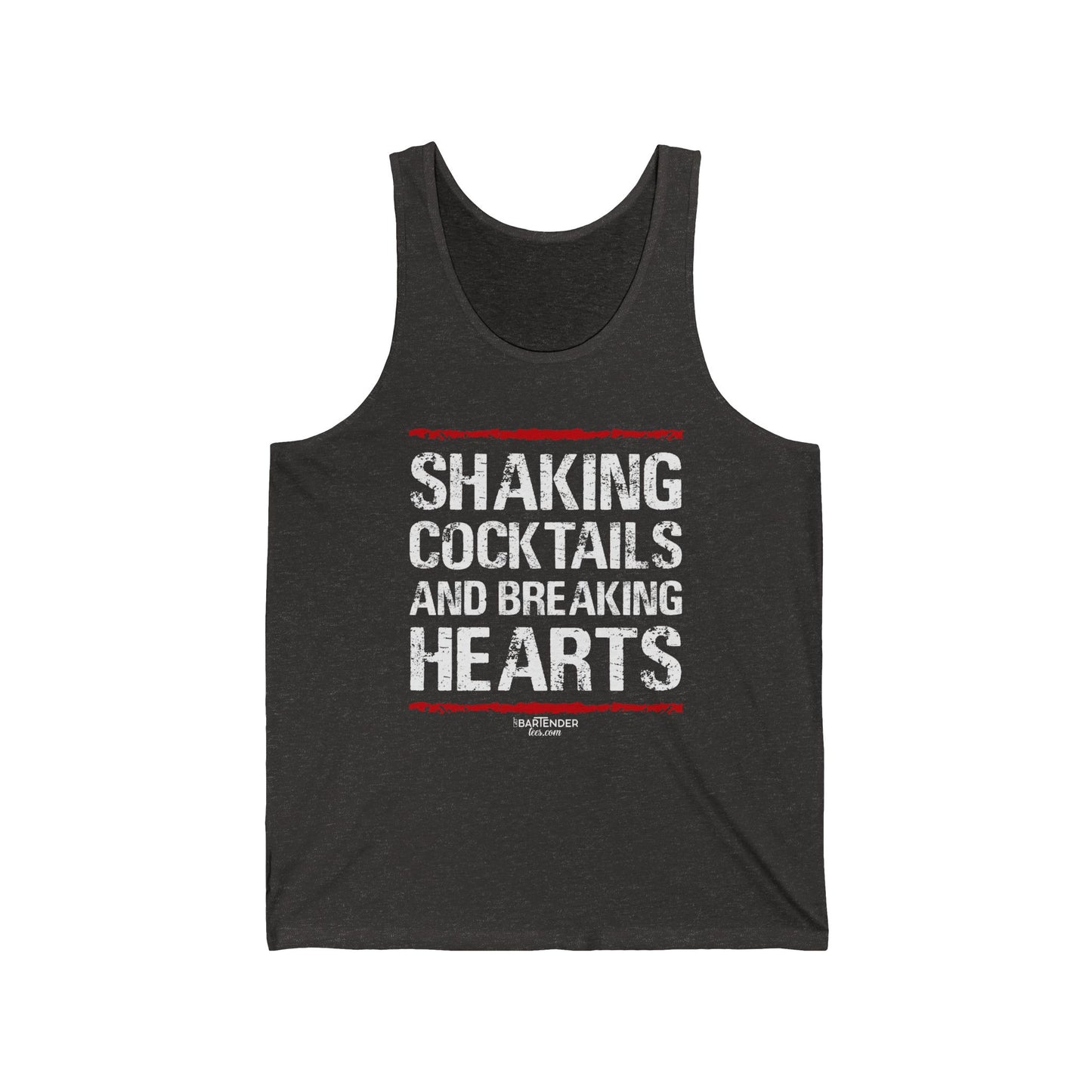 "Shaking cocktails and breaking hearts" Men’s Bartender Tank Top