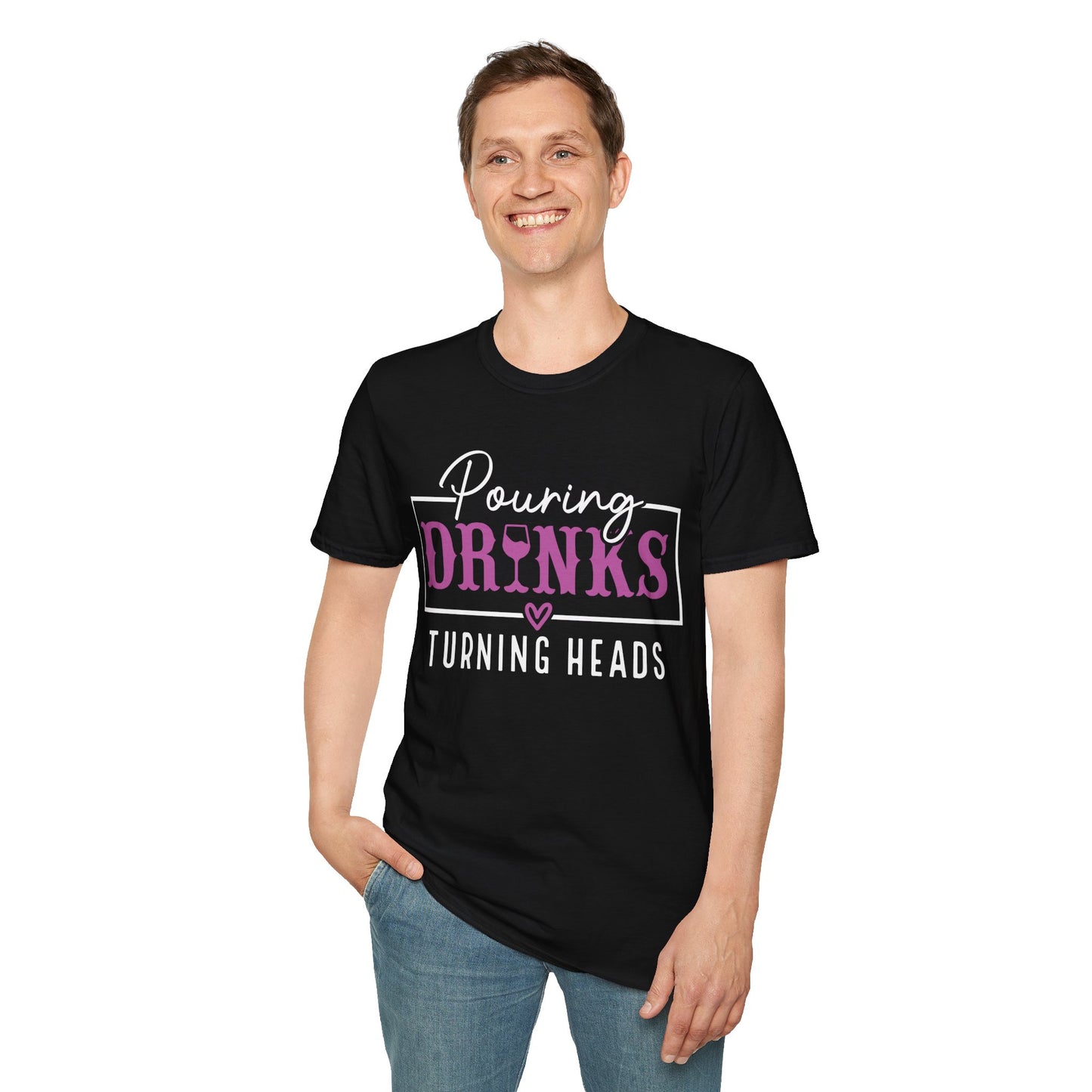 "Pouring Drinks, Turning Heads" Softstyle T-Shirt