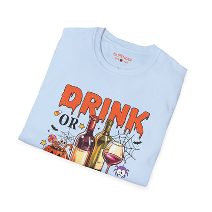 "Drink or Treat" Halloween Bartender Softstyle T-Shirt