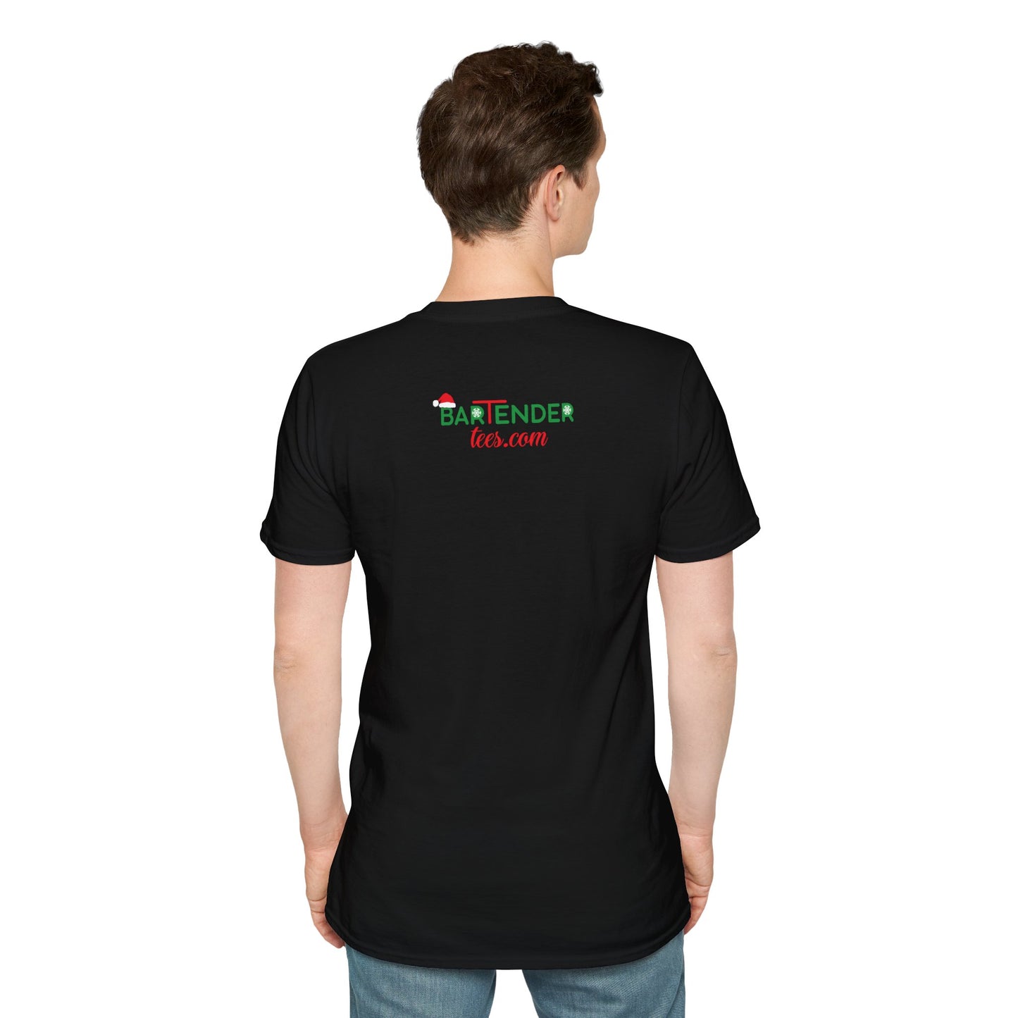 "Bartender by Day, Christmas Hero by Night" Unisex Softstyle T-Shirt