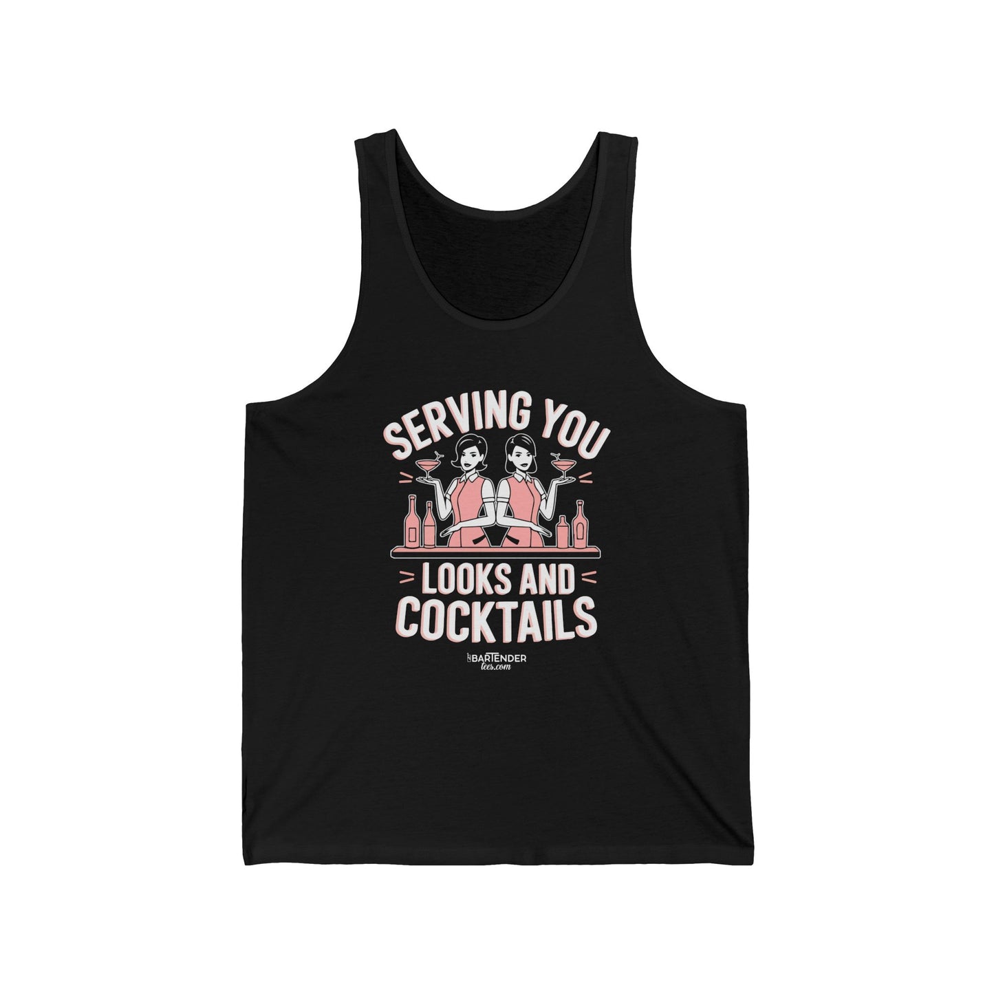 "Serving you looks and cocktails" Men’s Bartender Tank Top