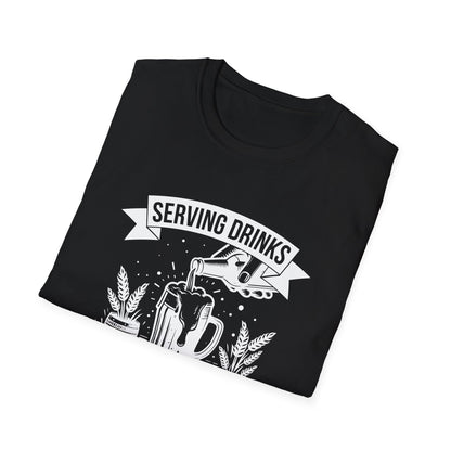 "Serving Drinks, Showing Off the Goods" Unisex Softstyle T-Shirt