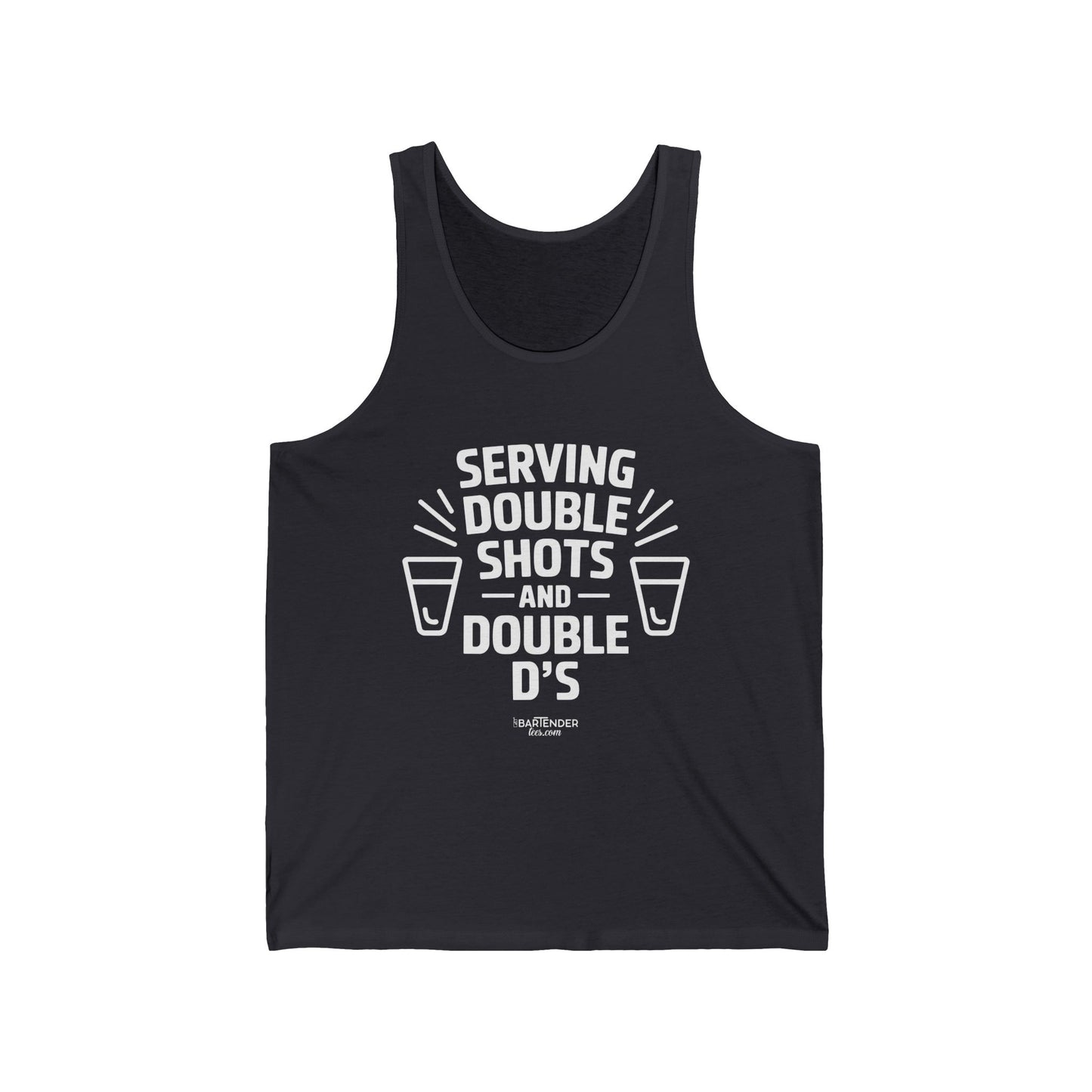 "Serving Double Shots and Double" Men’s Bartender Tank Top