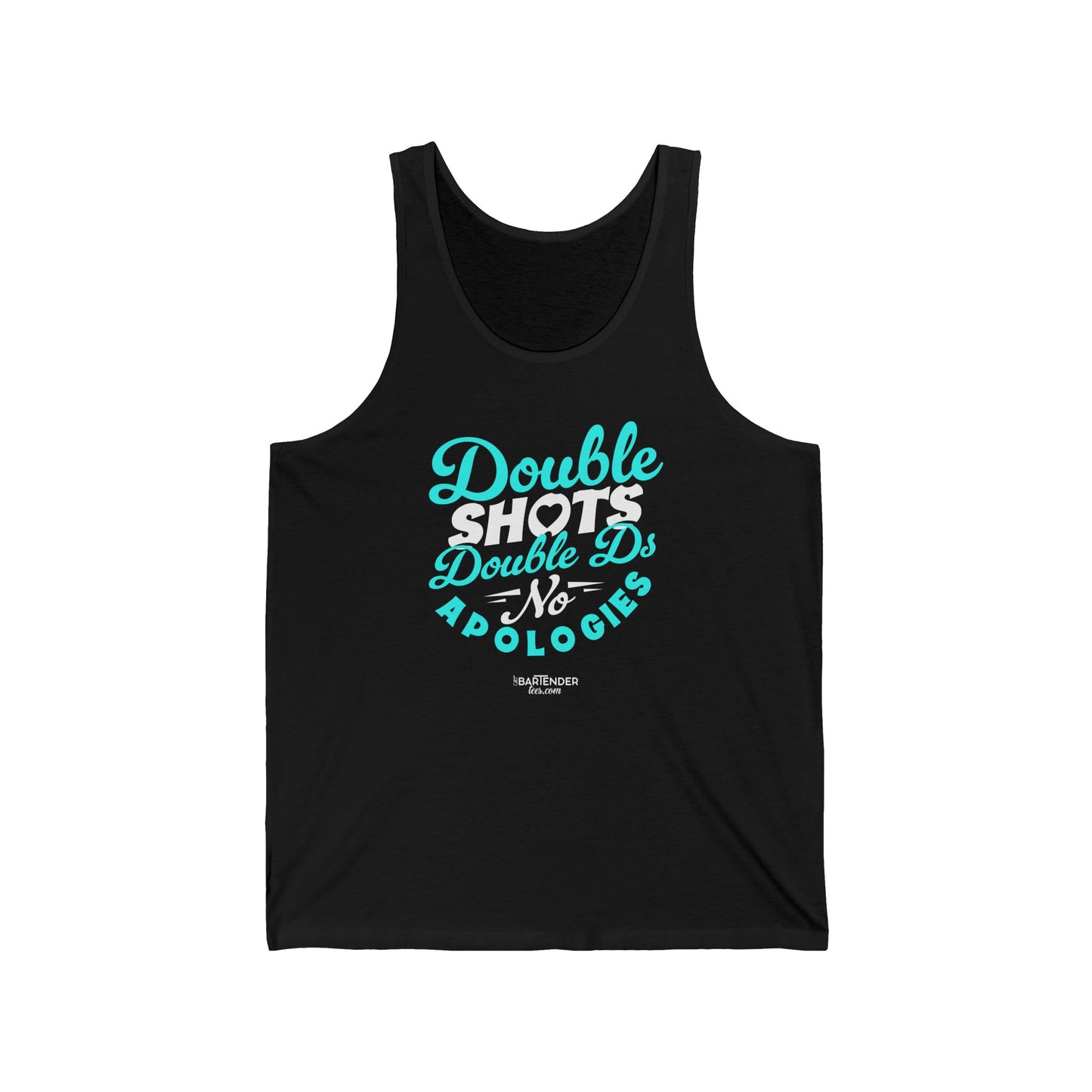 "Double shots double ds no apologies" Men’s Bartender Tank Top