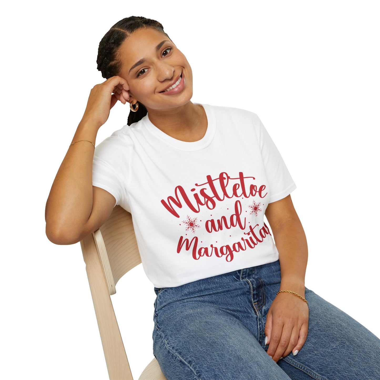 "Mistletoe and Margaritas" Unisex Softstyle T-Shirt