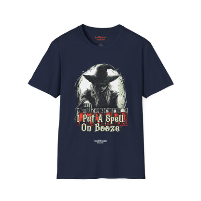 "I Put A Spell On Booze" Halloween Bartender Softstyle T-Shirt