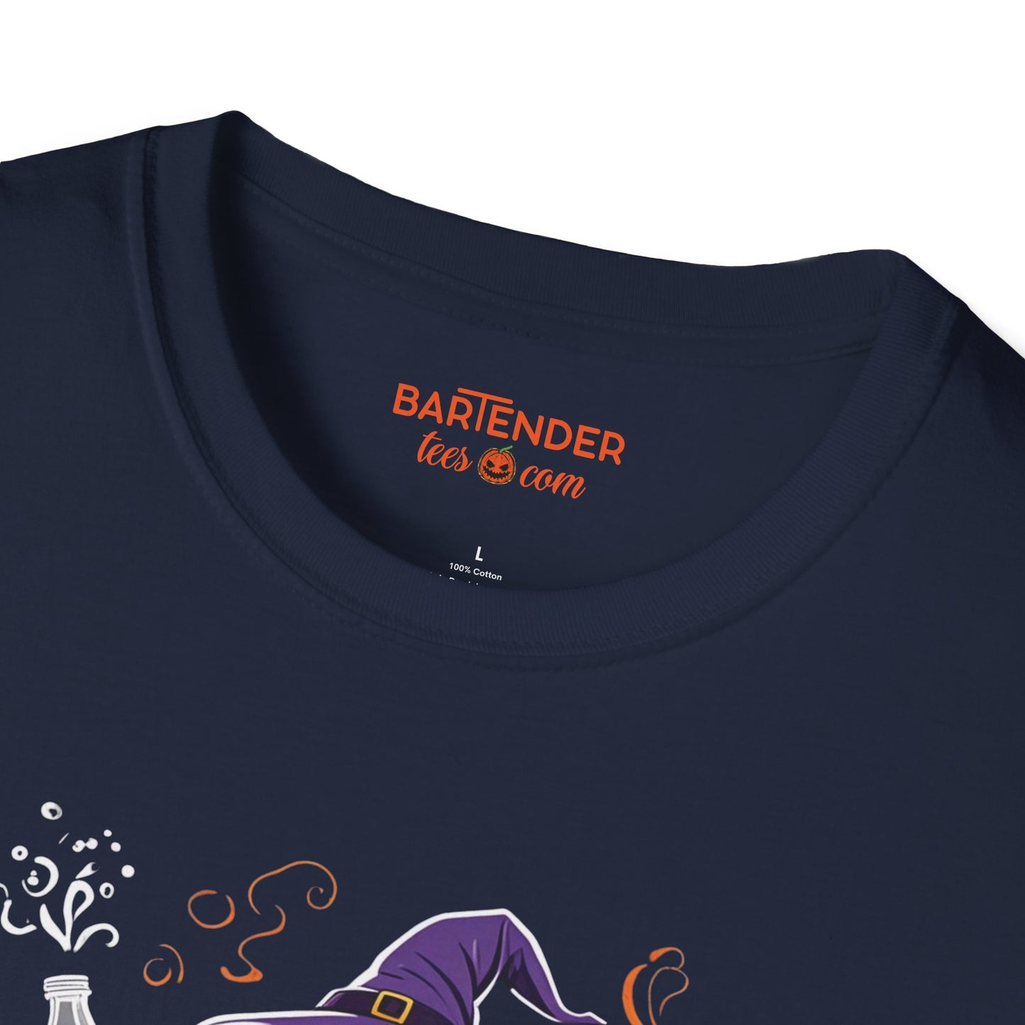 "I Put A Spell On Booze" Halloween Bartender Softstyle T-Shirt