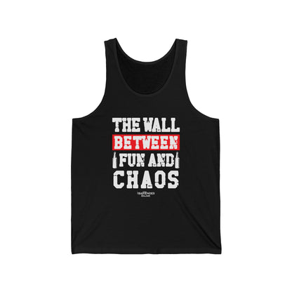 "The Wall Between Fun and Chaos" Men’s Bartender Tank Top