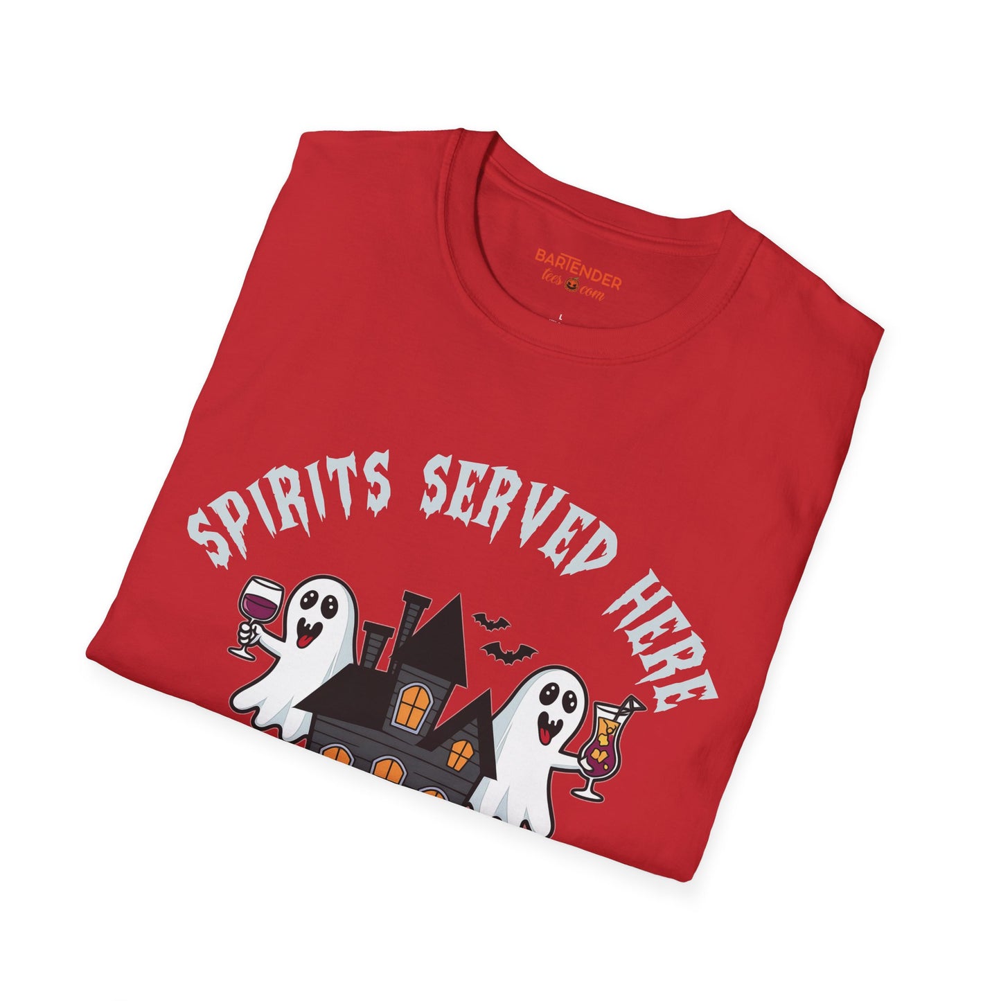 "Spirits Served Here" Halloween Bartender Softstyle T-Shirt