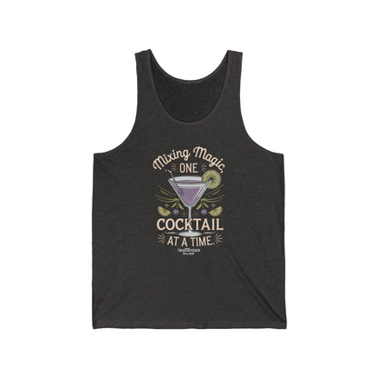 "Mixing magic one cocktail at a time" Men’s Bartender Tank Top