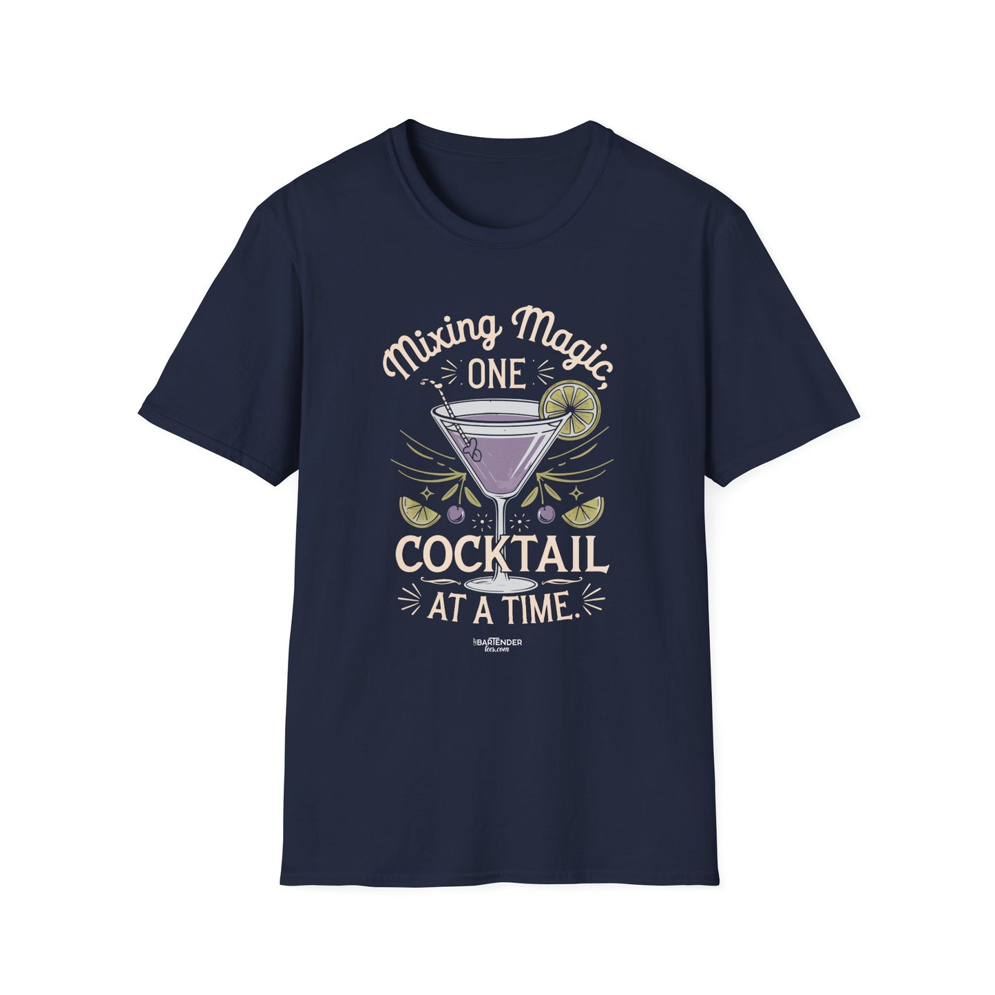 "Mixing Magic, One Cocktail at a Time" Softstyle T-Shirt