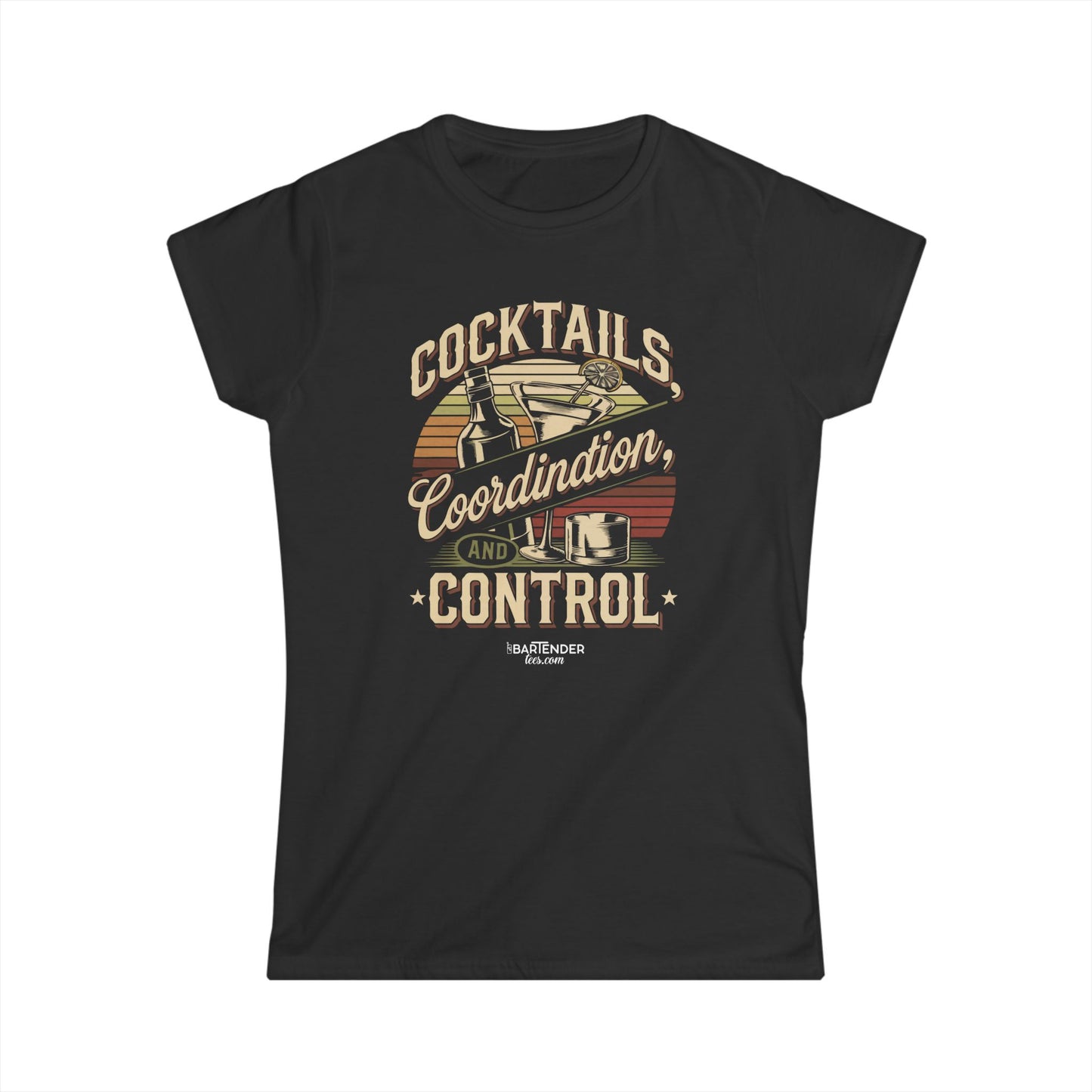 "Cocktails coordination and control" Women's Bartender Tee