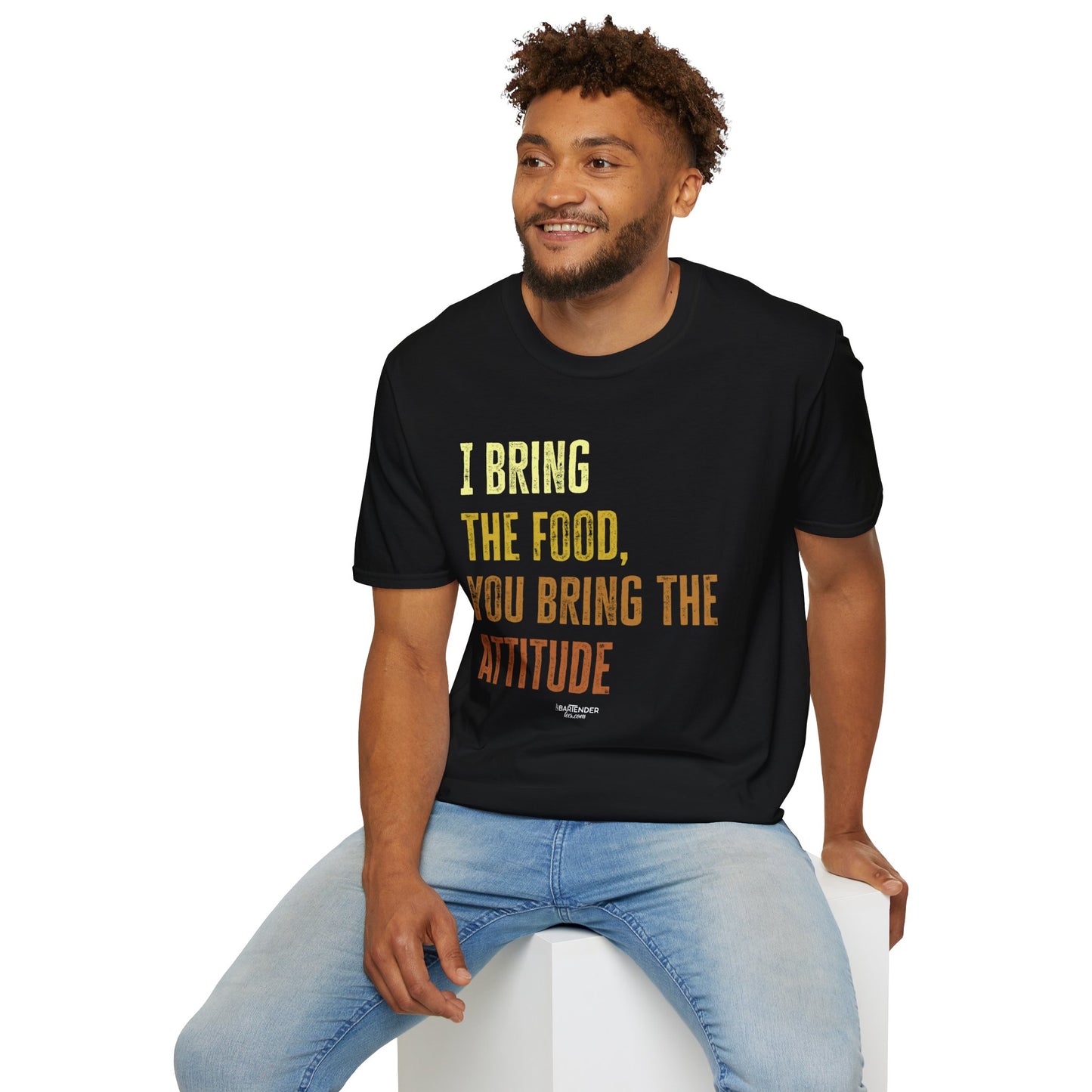 "I Bring the Food, You Bring the Attitude" Bartender Tee