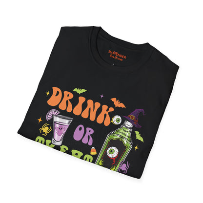 "Drink or Treat Motherfker" Halloween Bartender Softstyle T-Shirt