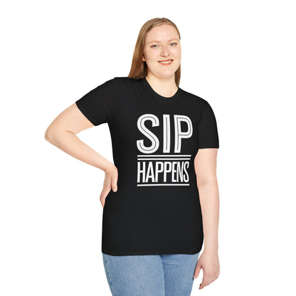 "Sip Happens" Unisex Softstyle T-Shirt