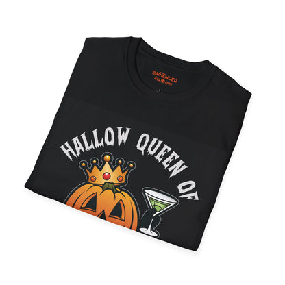 "Hallow Queen of Cocktails" Halloween Bartender Softstyle T-Shirt