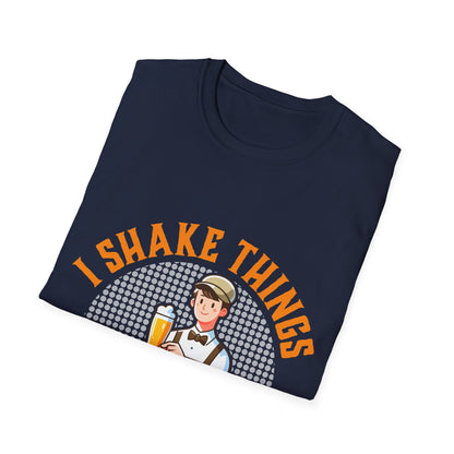 "I shake things up and serve it with style" Men's Bartender Softstyle T-Shirt