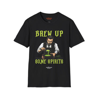 "Brew up some Spirits" Halloween Bartender Softstyle T-Shirt