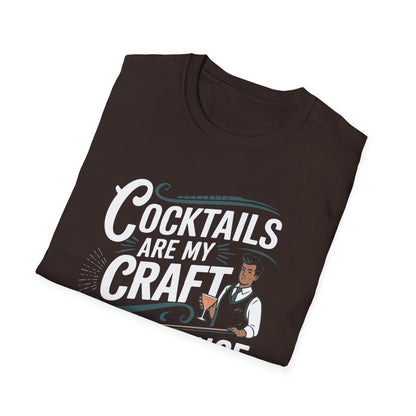 "cocktails are my craft confidence is my style" Men's Bartender Softstyle T-Shirt