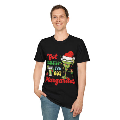 “Got Mistletoe I've got Margaritas” Unisex Softstyle T-Shirt