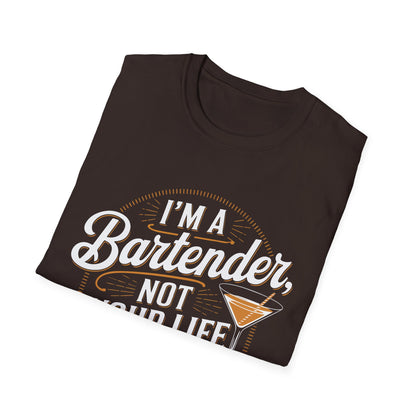 "Im a bartender not a life coach" Men's Bartender Softstyle T-Shirt